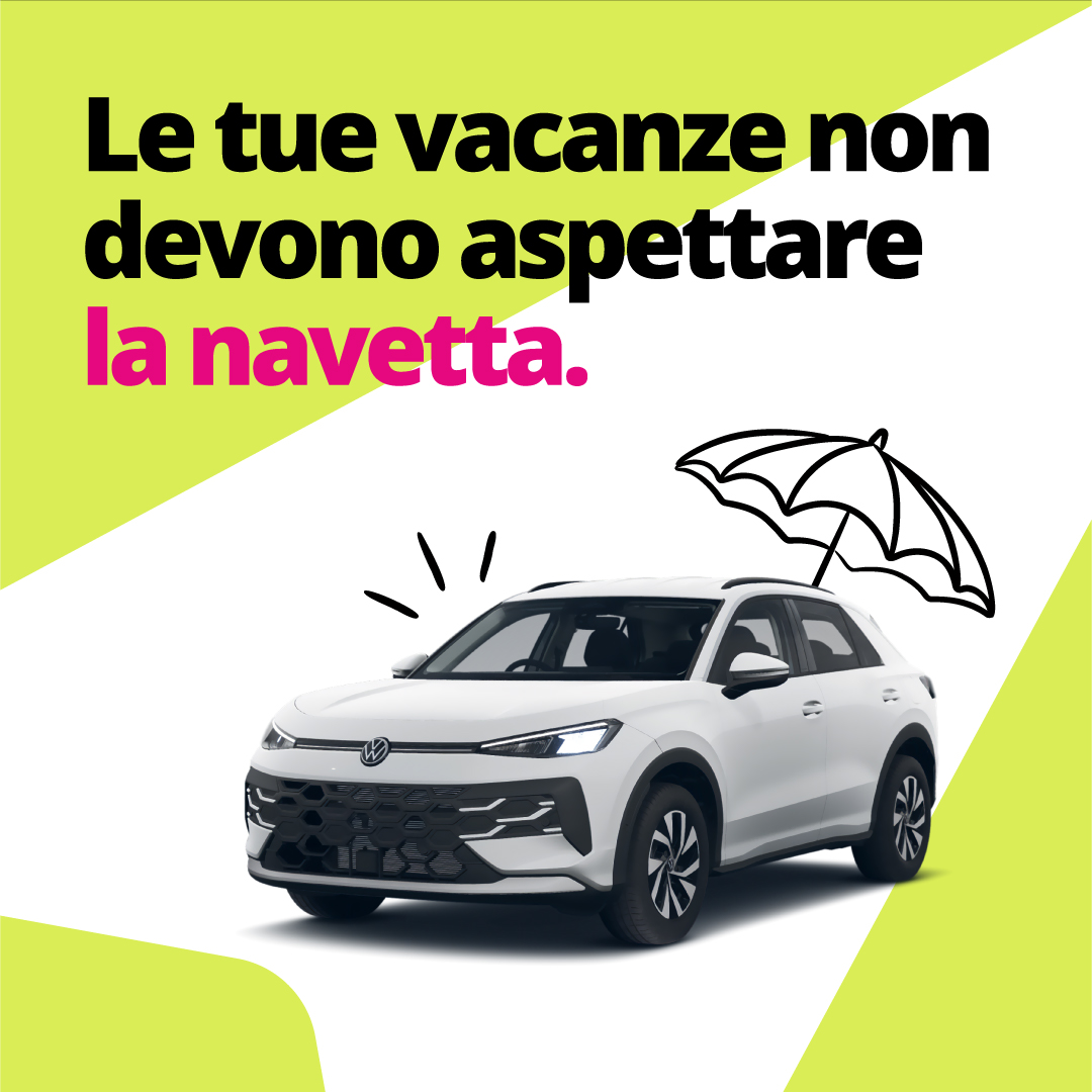 Goldcar Facebook ad: Arrivi, sali a bordo e vai!