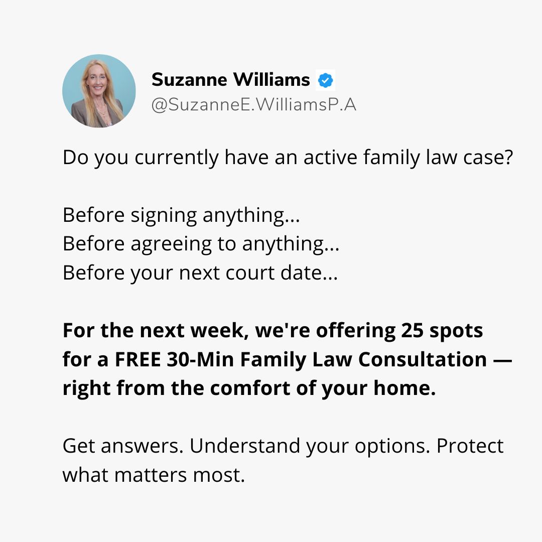 Suzanne E Williams, P.A. Facebook ad