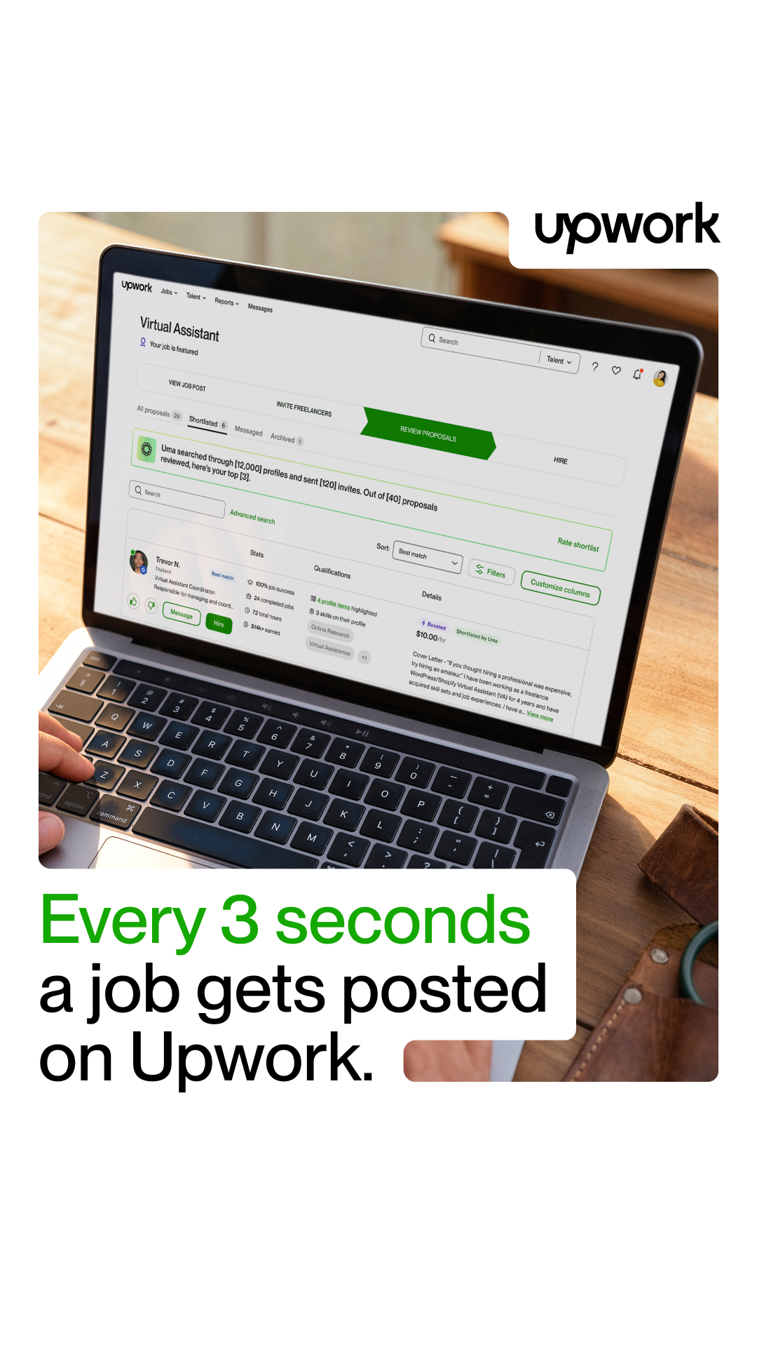 Upwork Facebook ad