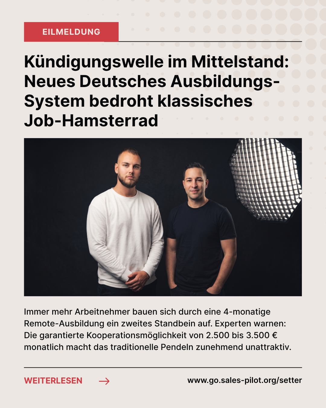 SalesPilot Facebook ad: Schriftlich garantierte Kooperation nach 4 Monaten…
