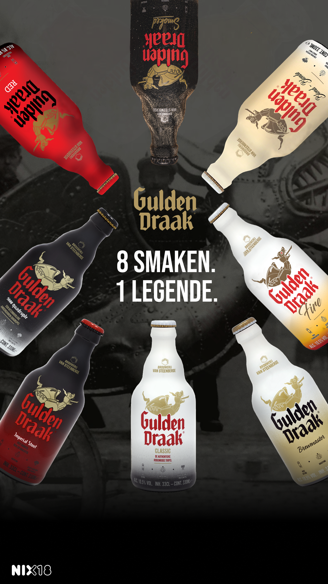 Brouwerij Van Steenberge Facebook ad: Alle 8 Gulden Draak varianten, samen in één pakket