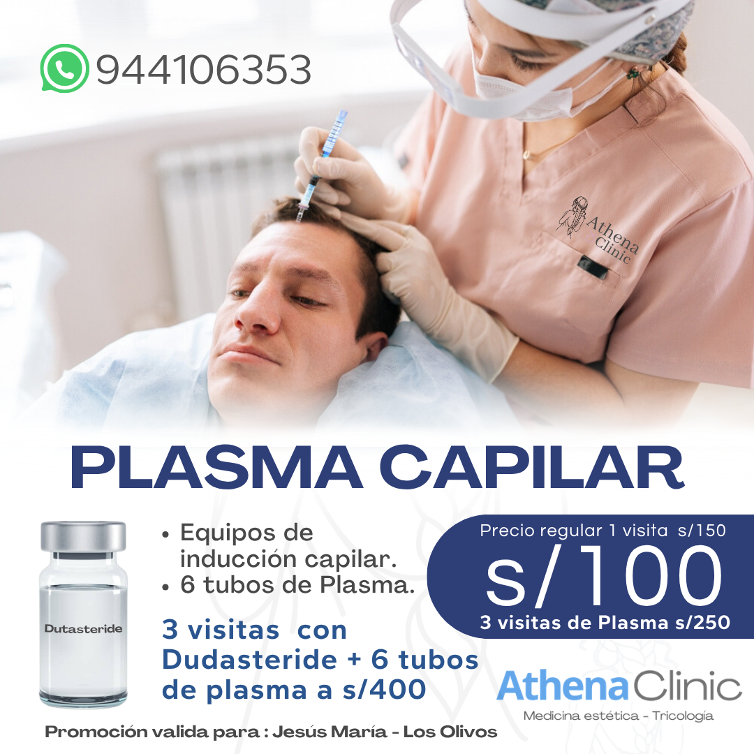 Athena Clinic Los Olivos Facebook ad: Tratamiento Anticaida