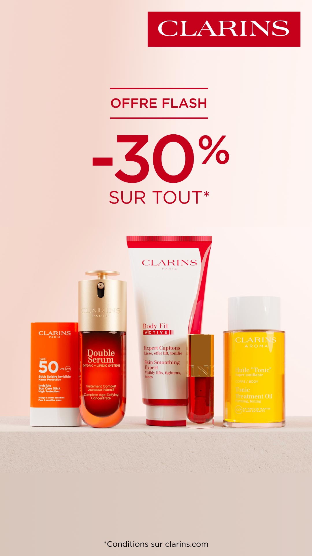Clarins Facebook ad from Jun 20, 2026