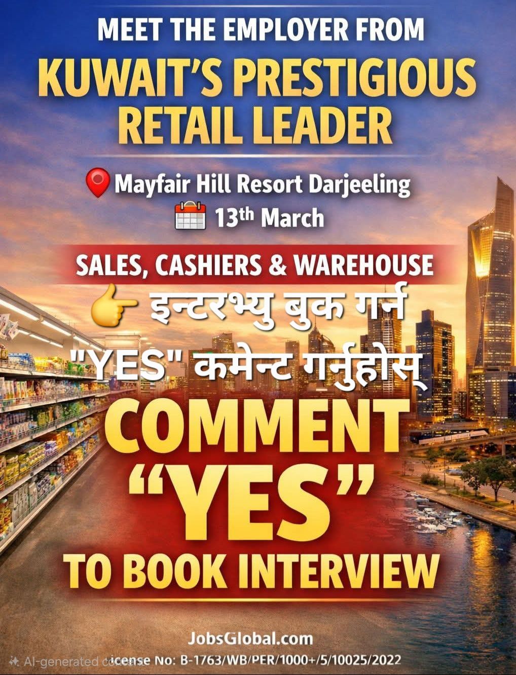 Jobsglobal.com Darjeeling India Facebook ad