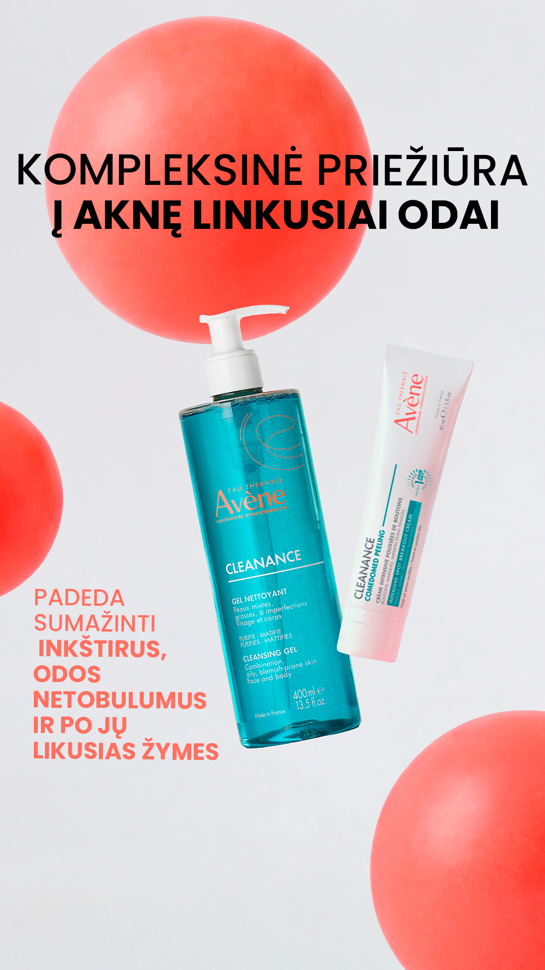 Eau Thermale Avene Lietuva Facebook ad: Vargsti su riebia, į aknę linkusia oda?