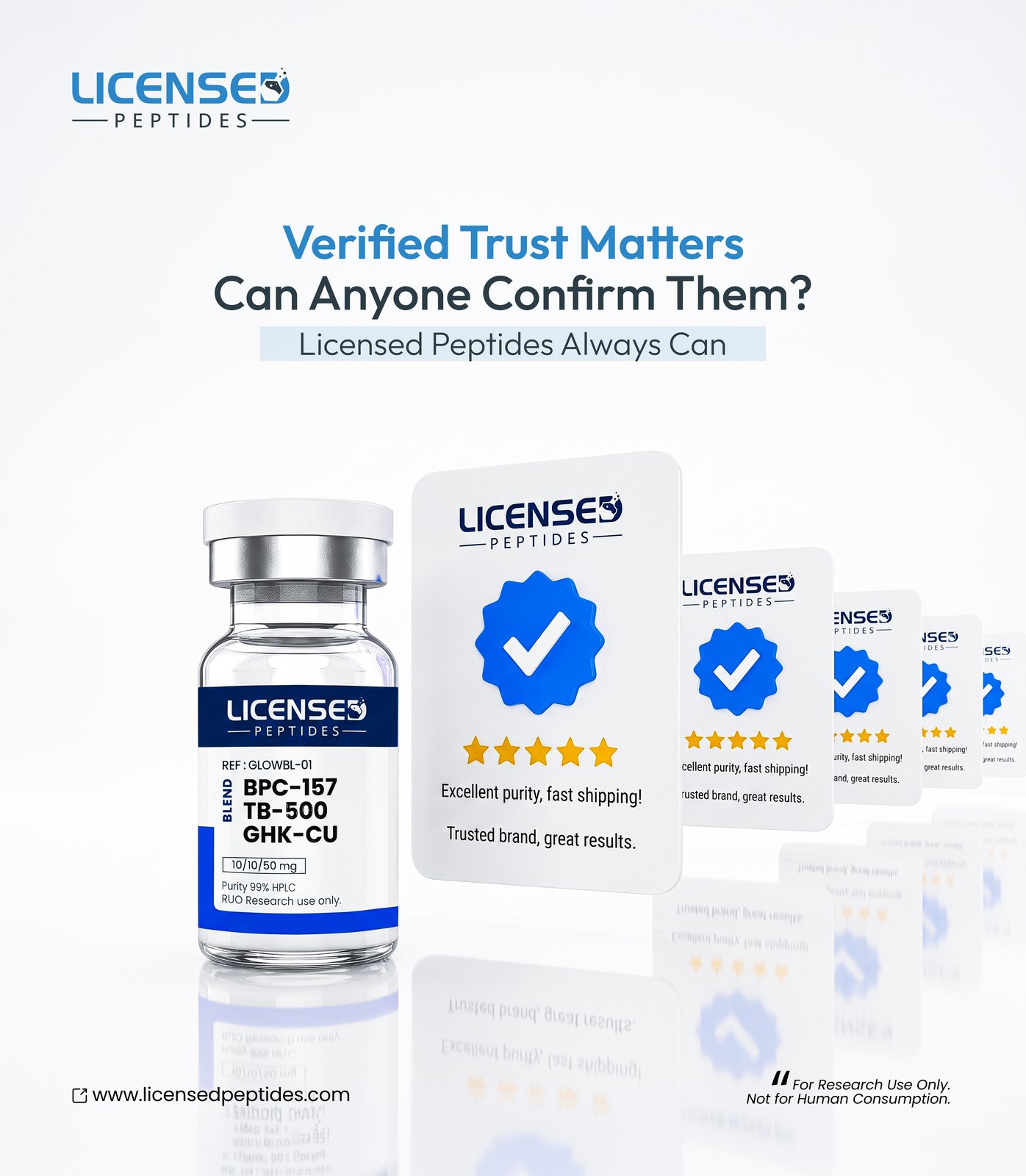 LicensedResearch.com Facebook ad: EVERY PEPTIDE DISCOUNTED, SALE ENDS SOON