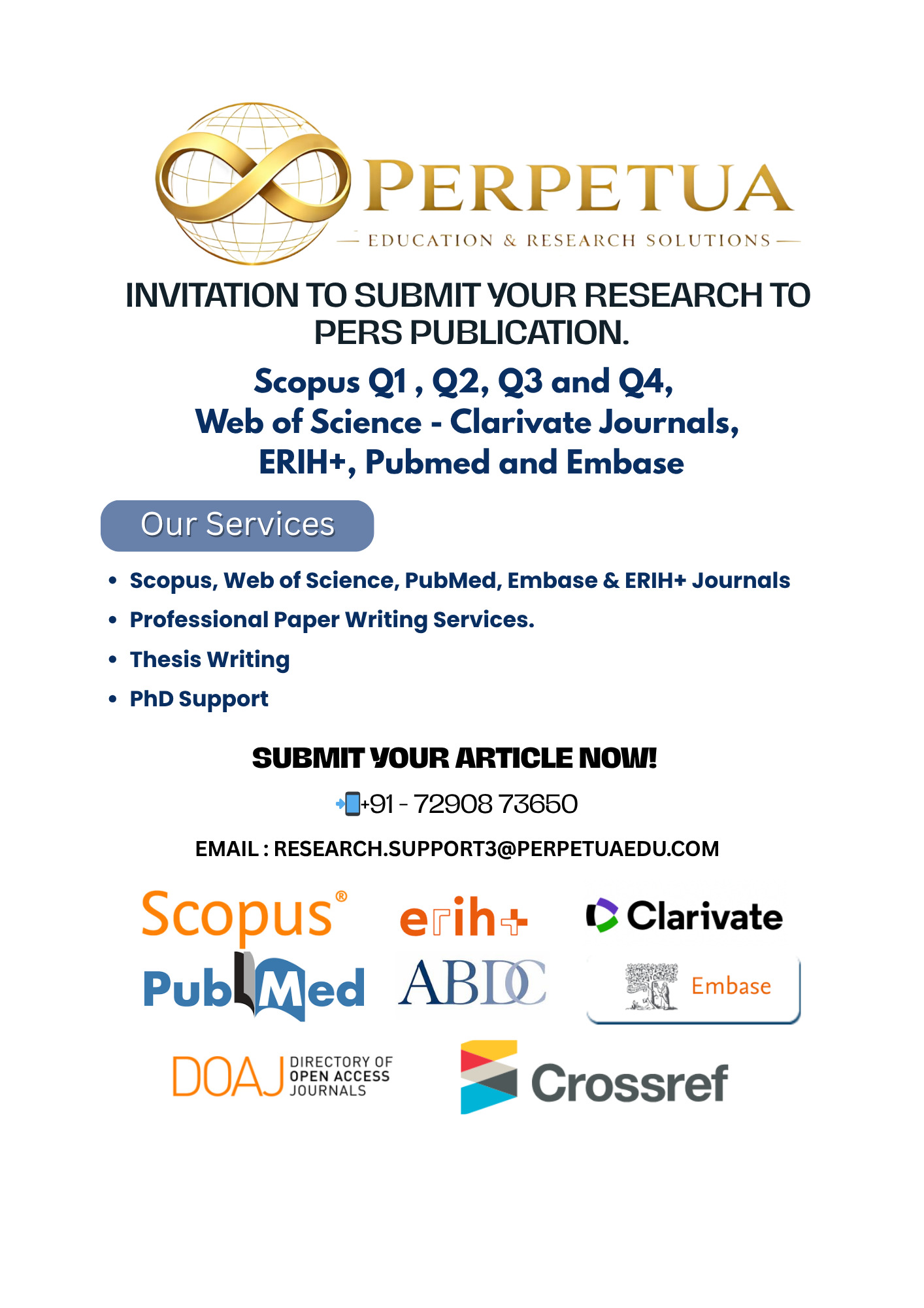Perpetua Education & Research Solutions Facebook ad from Apr 20, 2026