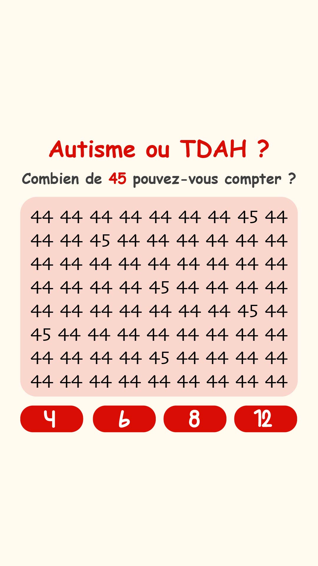 International IQ test Facebook ad