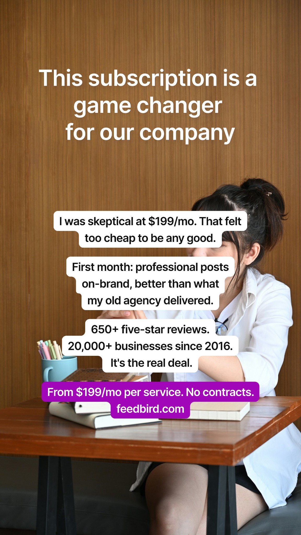 Feedbird Facebook ad