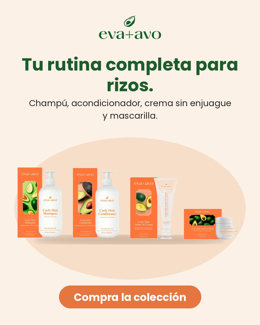 eva+avo Facebook ad: CABELLO DIGNO DE UNA NOVELA