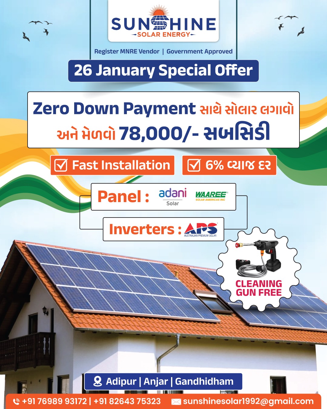 Sunshine solar Facebook ad: Chat with us