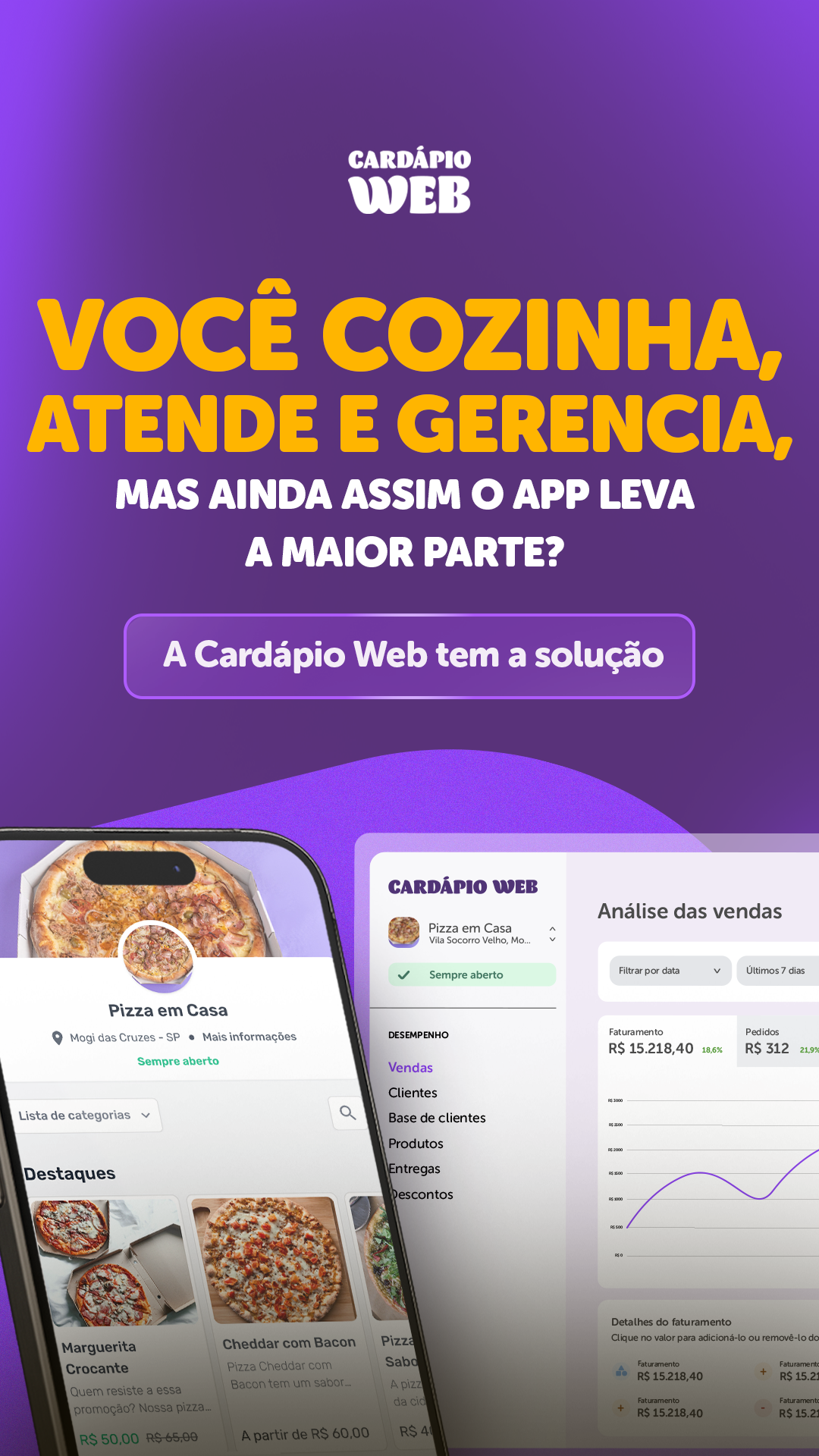 Cardápio Web Facebook ad