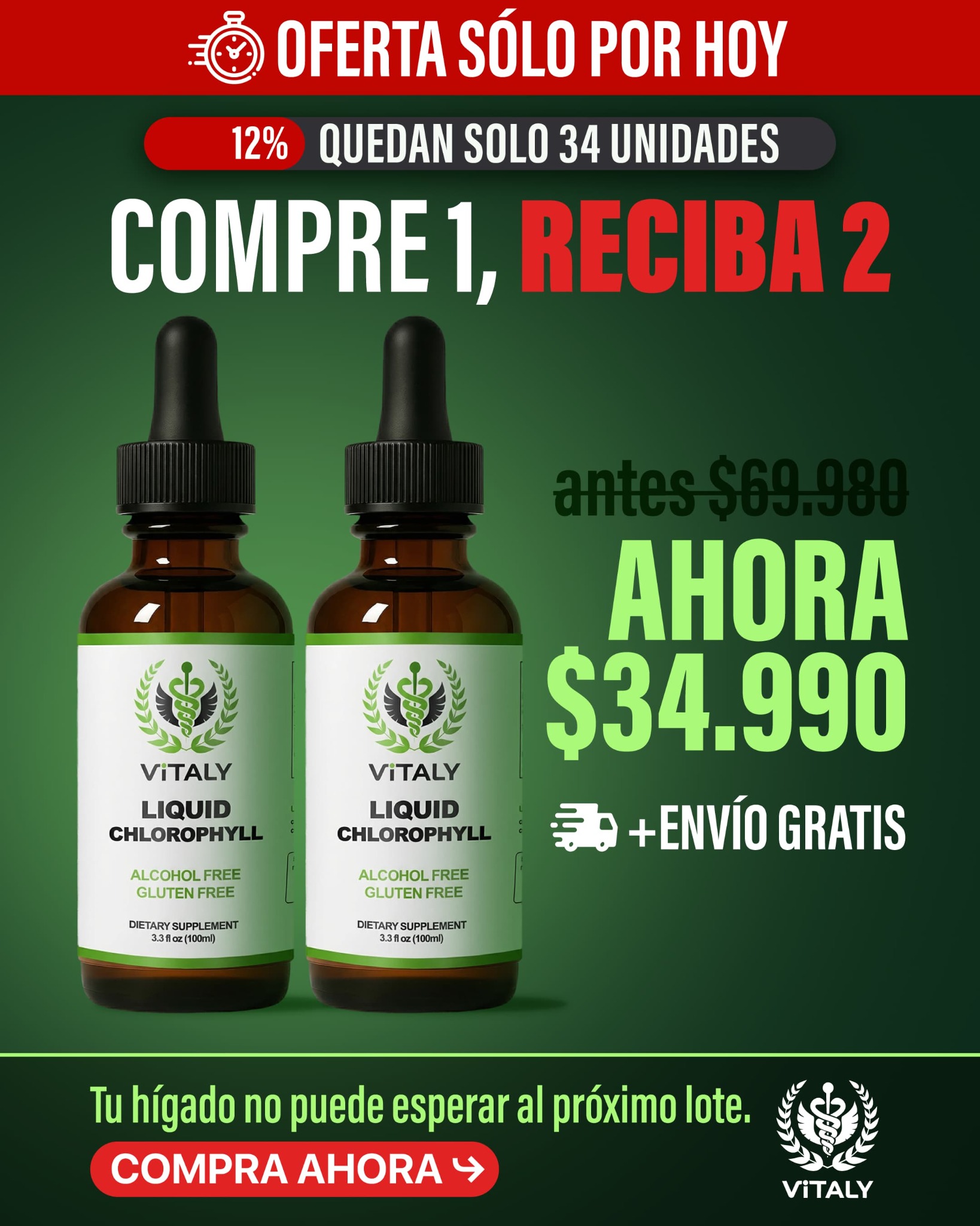 Vitaly Facebook ad: Oferta 2x1