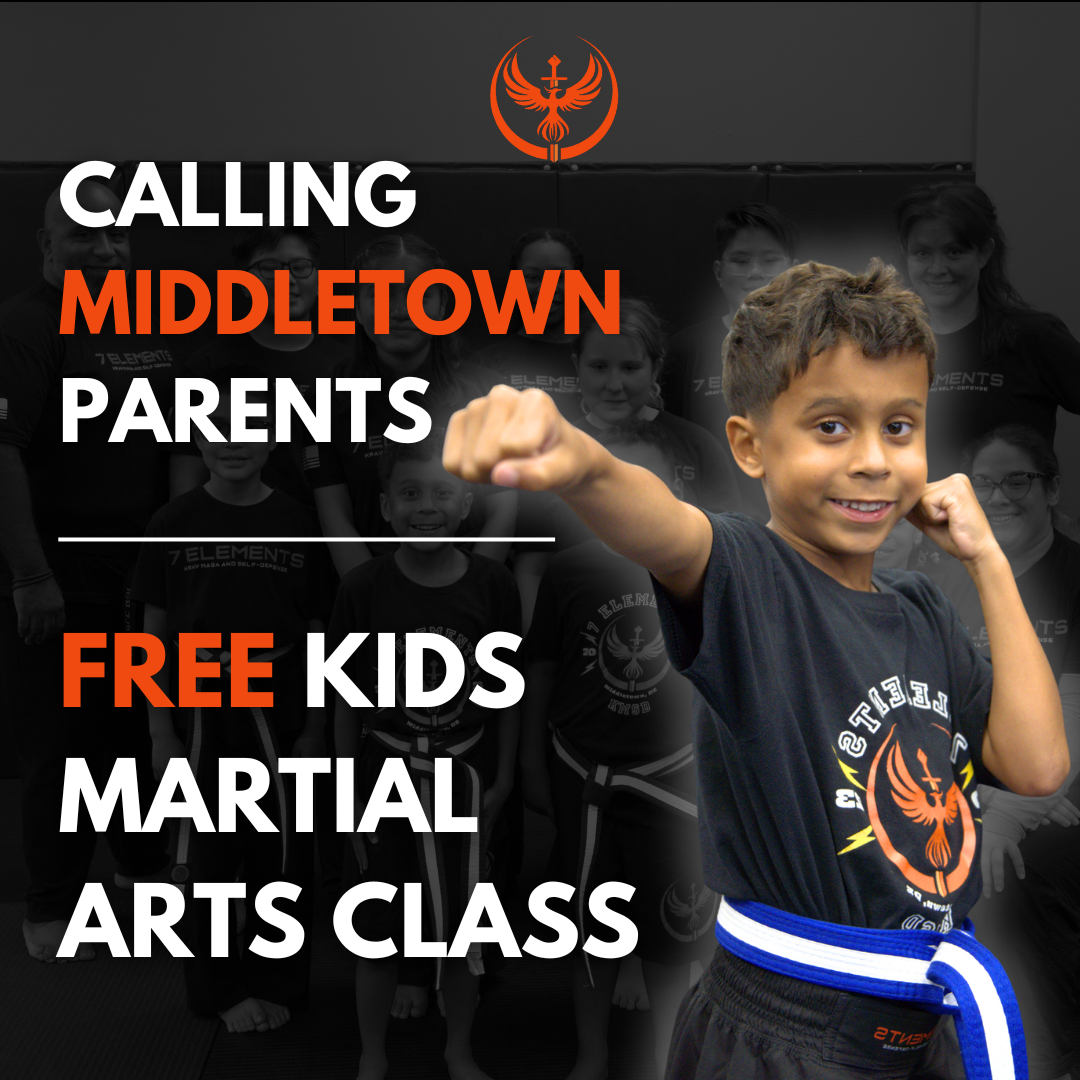 7 Elements Krav Maga and Self-Defense Facebook ad: Kids Martial Arts (Ages 4+) | Free Trial Pass