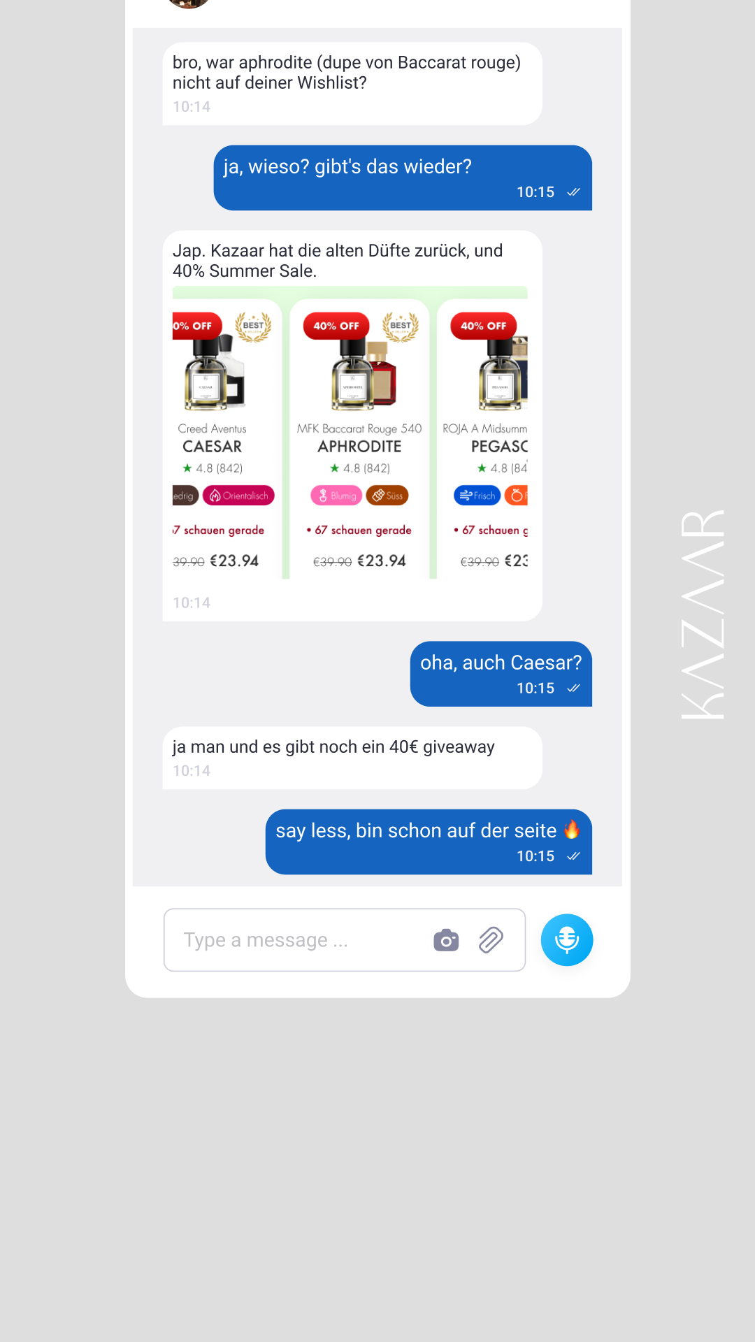 Kazaar Facebook ad