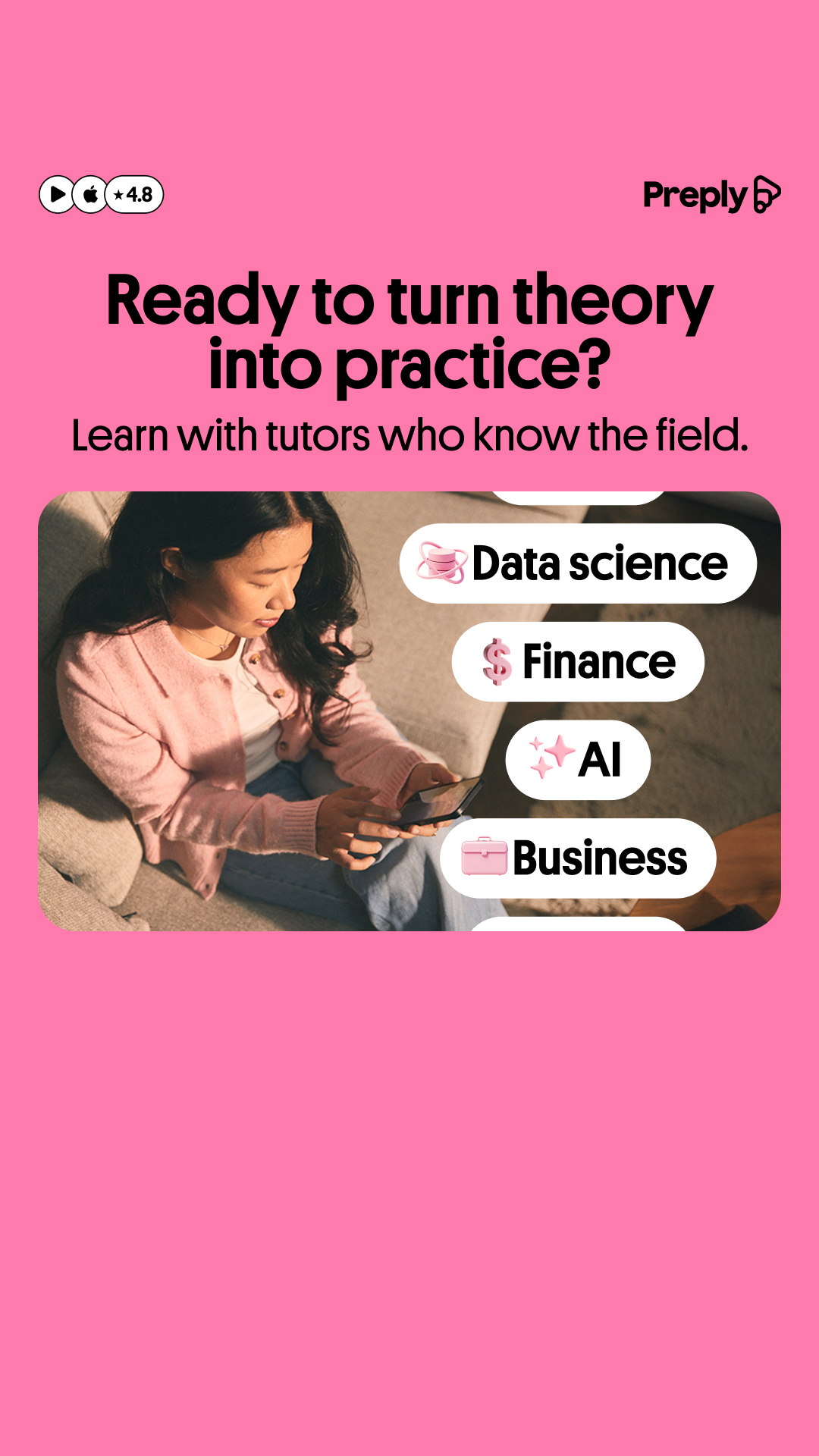 Preply Facebook ad