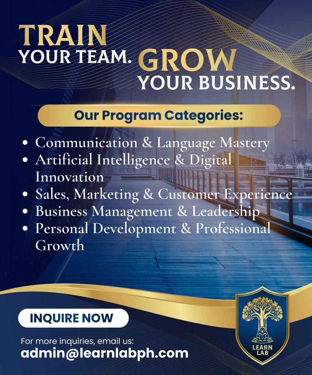 Learn Lab Facebook ad: Strong companies are built by skilled people.