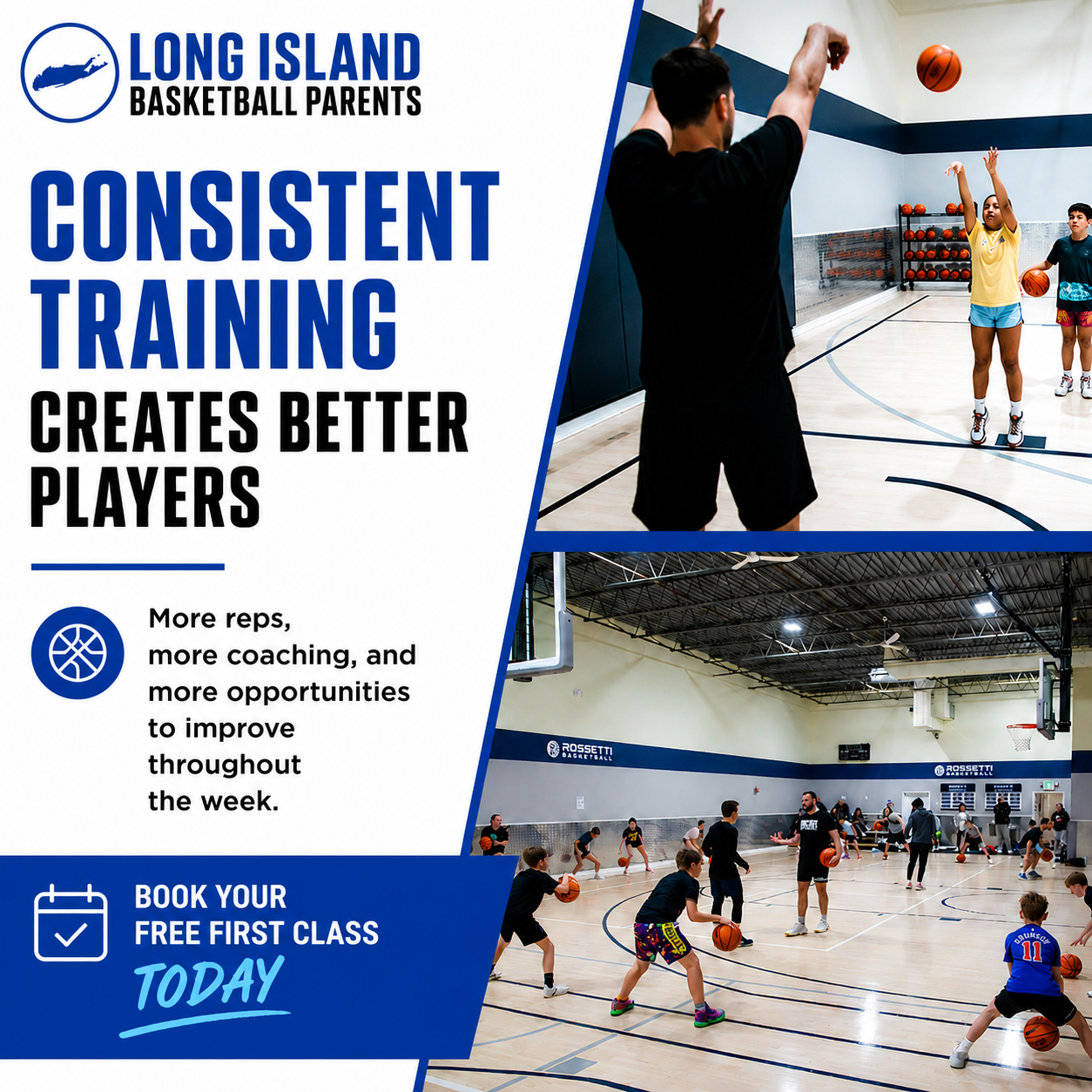 Rossetti Basketball Training Facebook ad: 𝗖𝗼𝗻𝘀𝗶𝘀𝘁𝗲𝗻𝘁 𝗧𝗿𝗮𝗶𝗻𝗶𝗻𝗴. 𝗥𝗲𝗮𝗹…