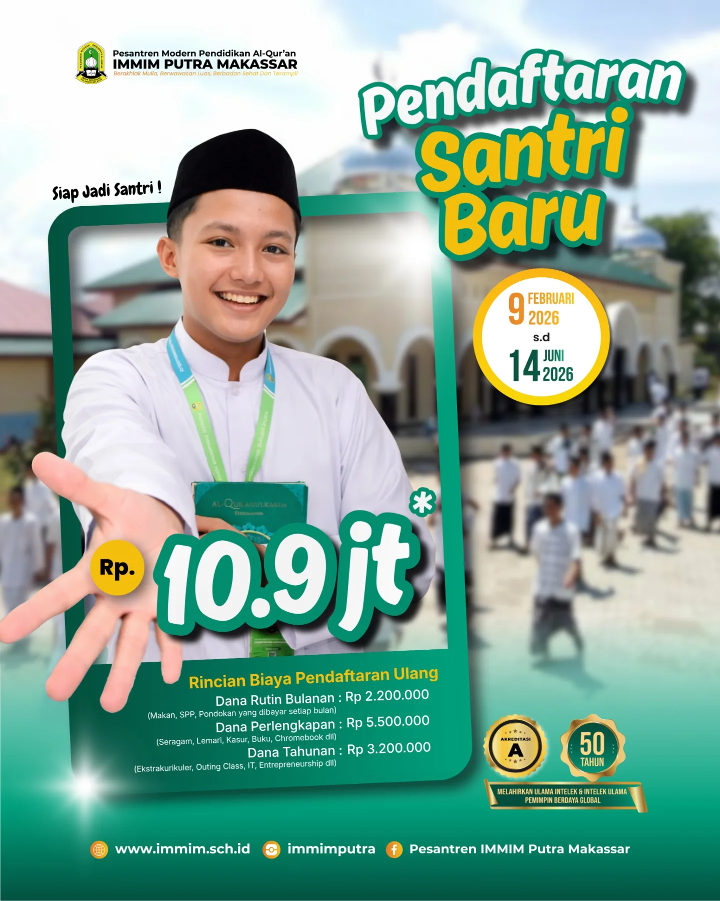 Pesantren IMMIM Putra Makassar Facebook ad: PENDAFTARAN SANTRI BARU PESANTREN IMMIM PUTRA