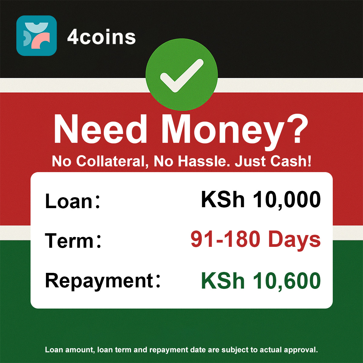 4coins - kenya loan app1 Facebook ad: 4coins - kenya loan app