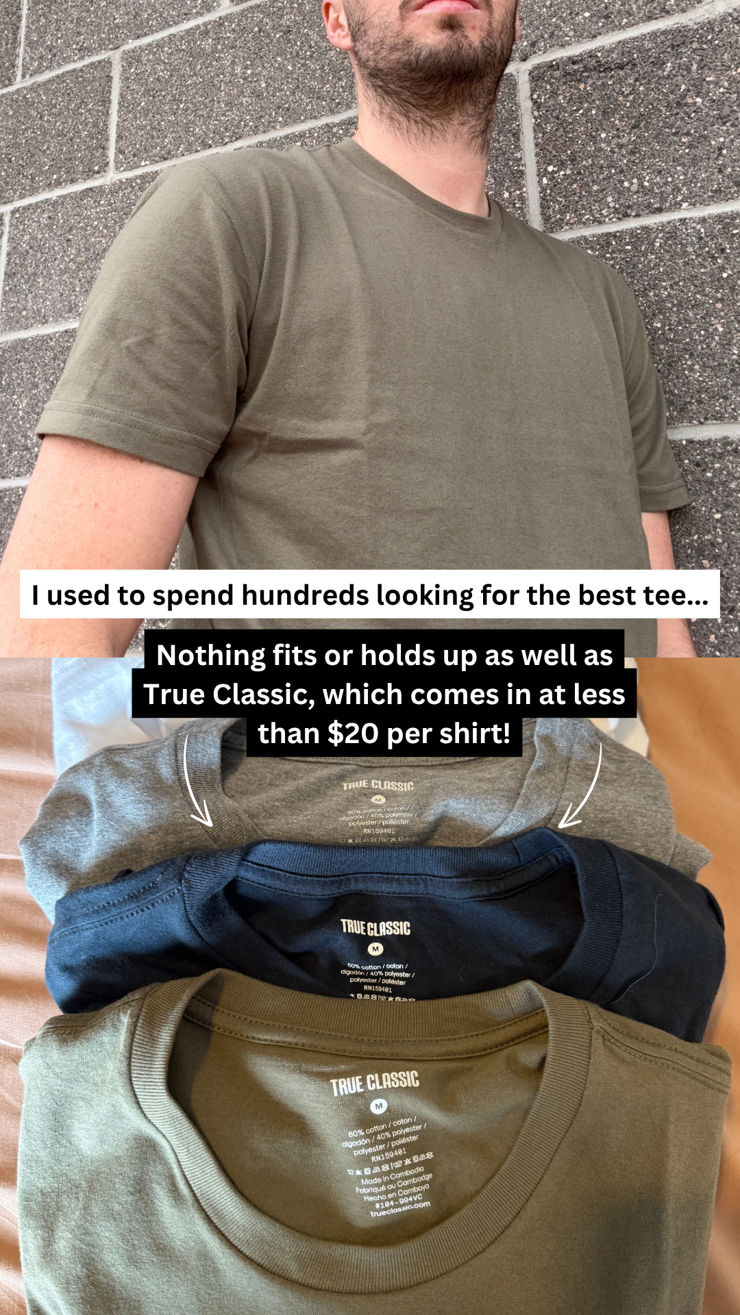True Classic Facebook ad