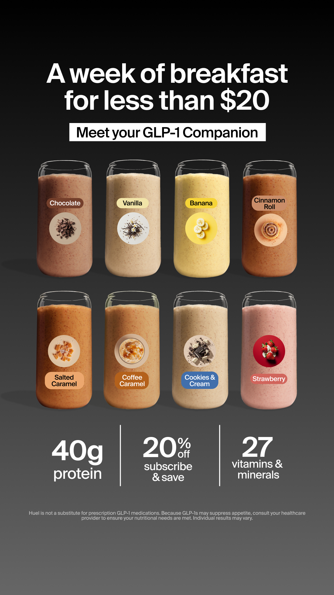 Huel Facebook ad