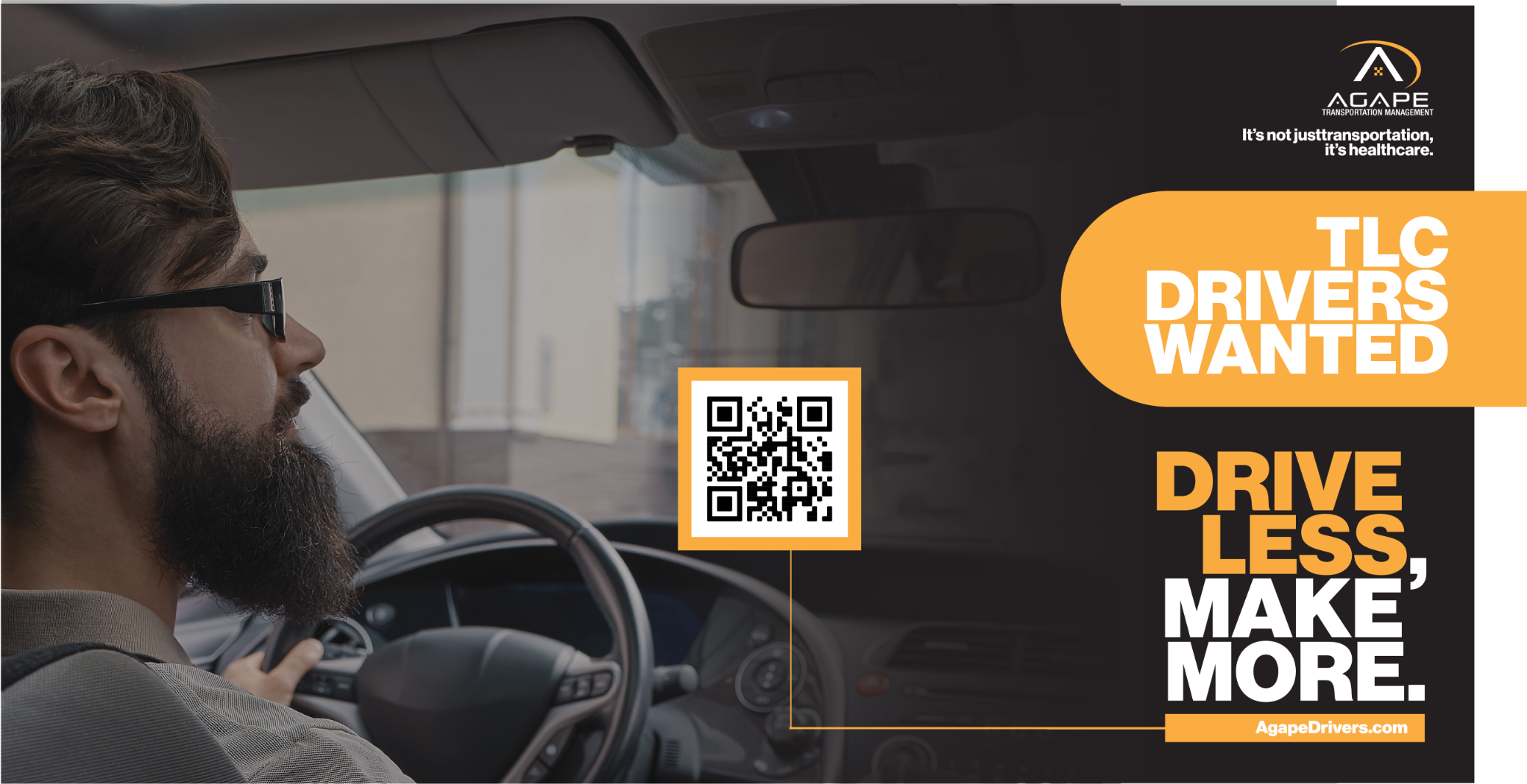 Agape Transportation Management Facebook ad from Aug 25, 2025