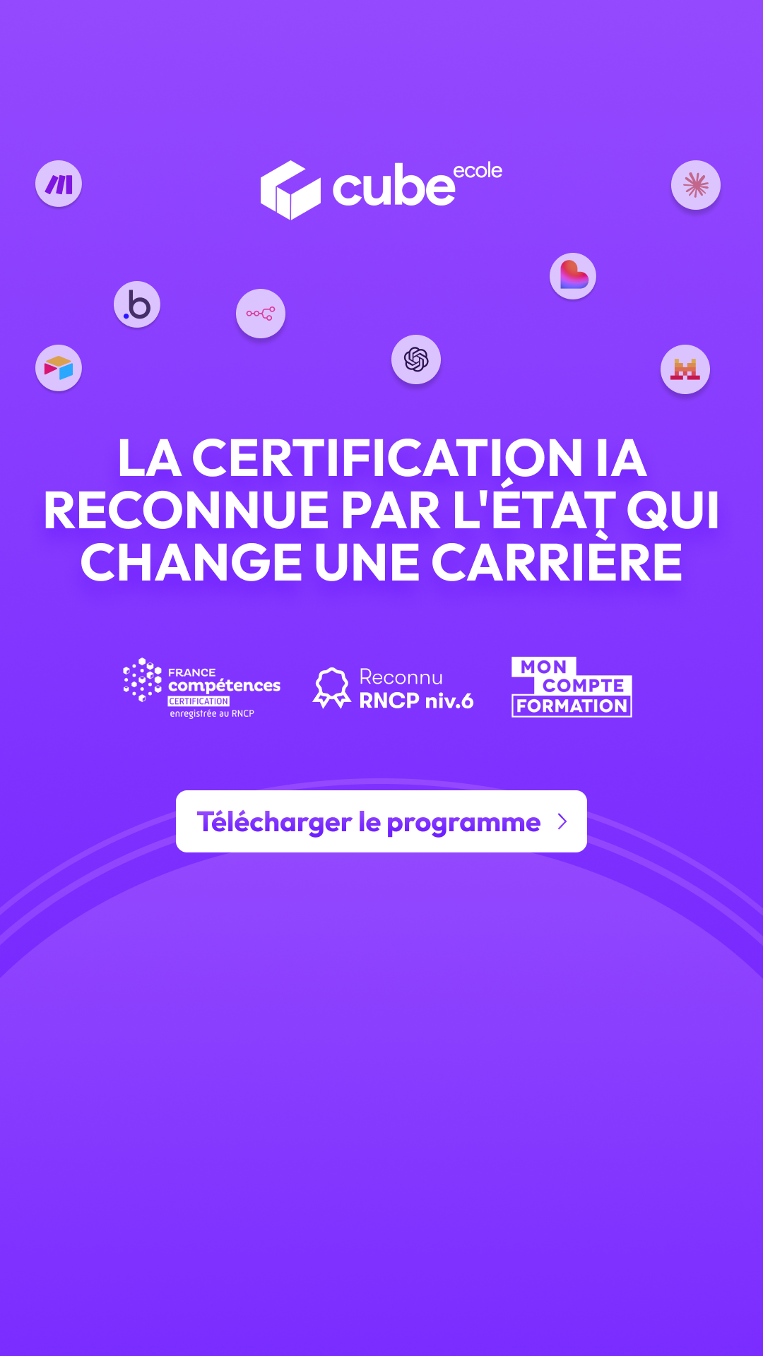 École Cube Facebook ad