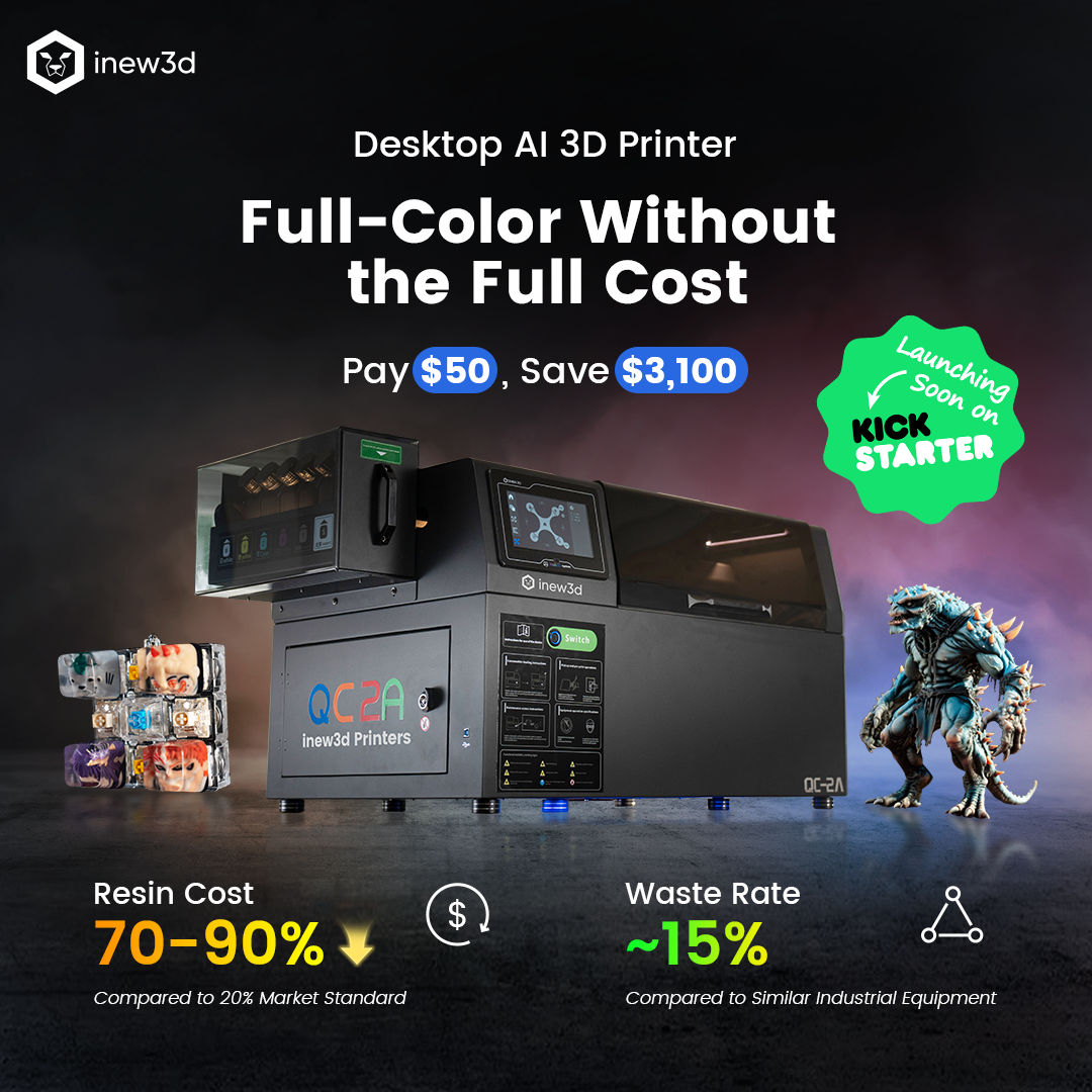 Inew3d Facebook ad: Secure your VIP pricing before Kickstarter goes live.
