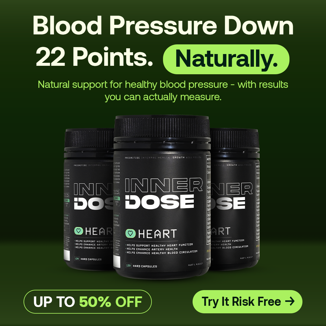 Inner Dose Facebook ad: Improve BP & Cholesterol Naturally