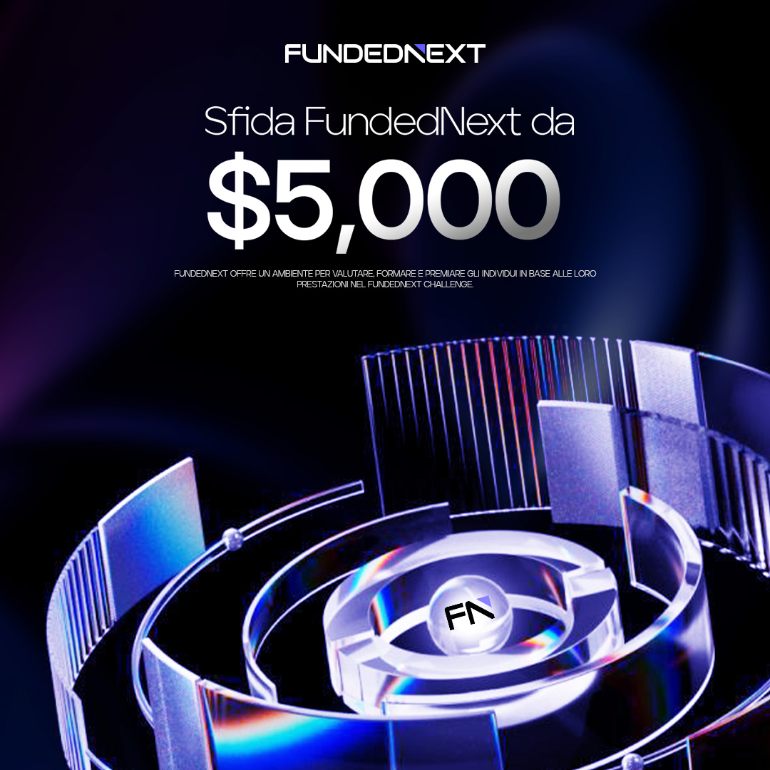 FundedNext Europe Facebook ad: 15% reward già da Challenge
