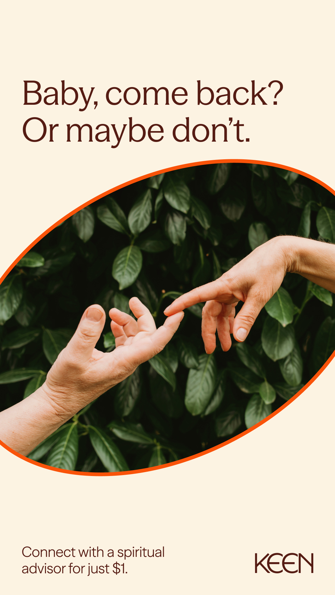 Keen.com Facebook ad from Jul 29, 2026