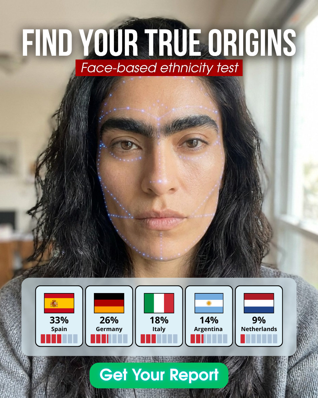 FoodZee Space Facebook ad: Uncover Your AI Roots