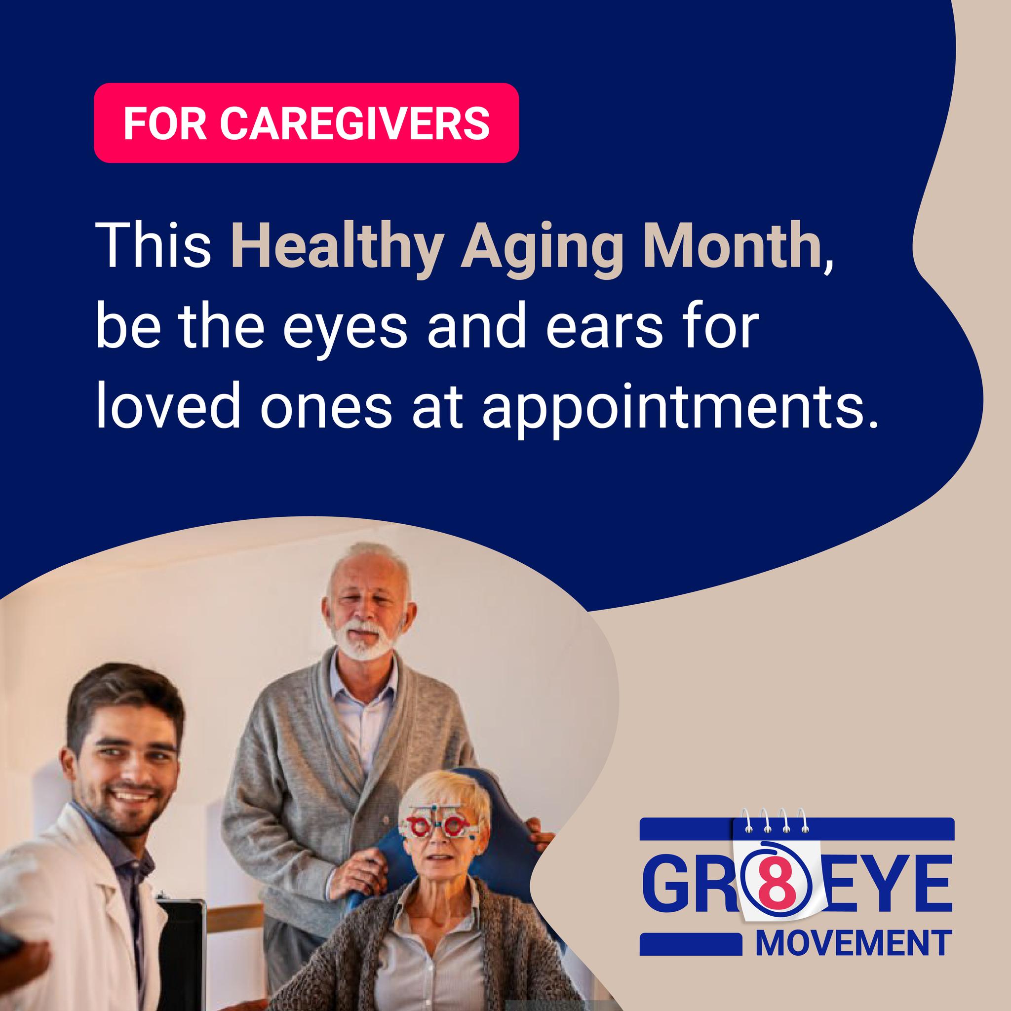 Gr8 Eye Movement Facebook ad: During Healthy Aging Month, we recognize the role…