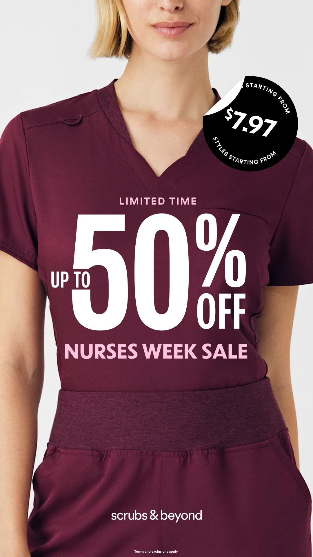 Scrubs & Beyond Facebook ad