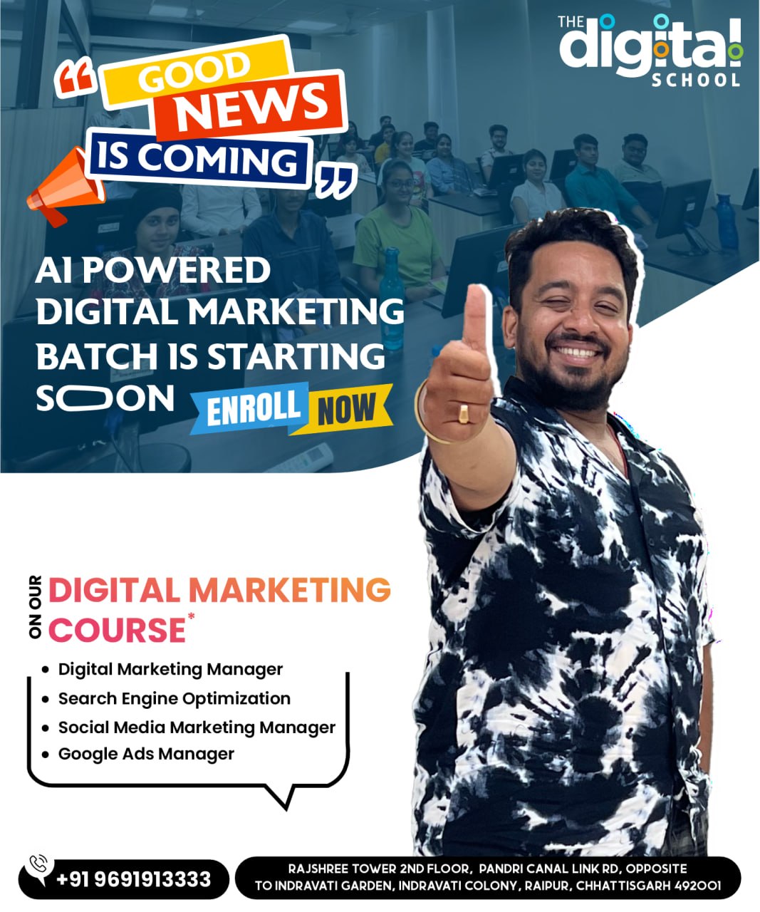 The Digital School Raipur Facebook ad: Let's build your career