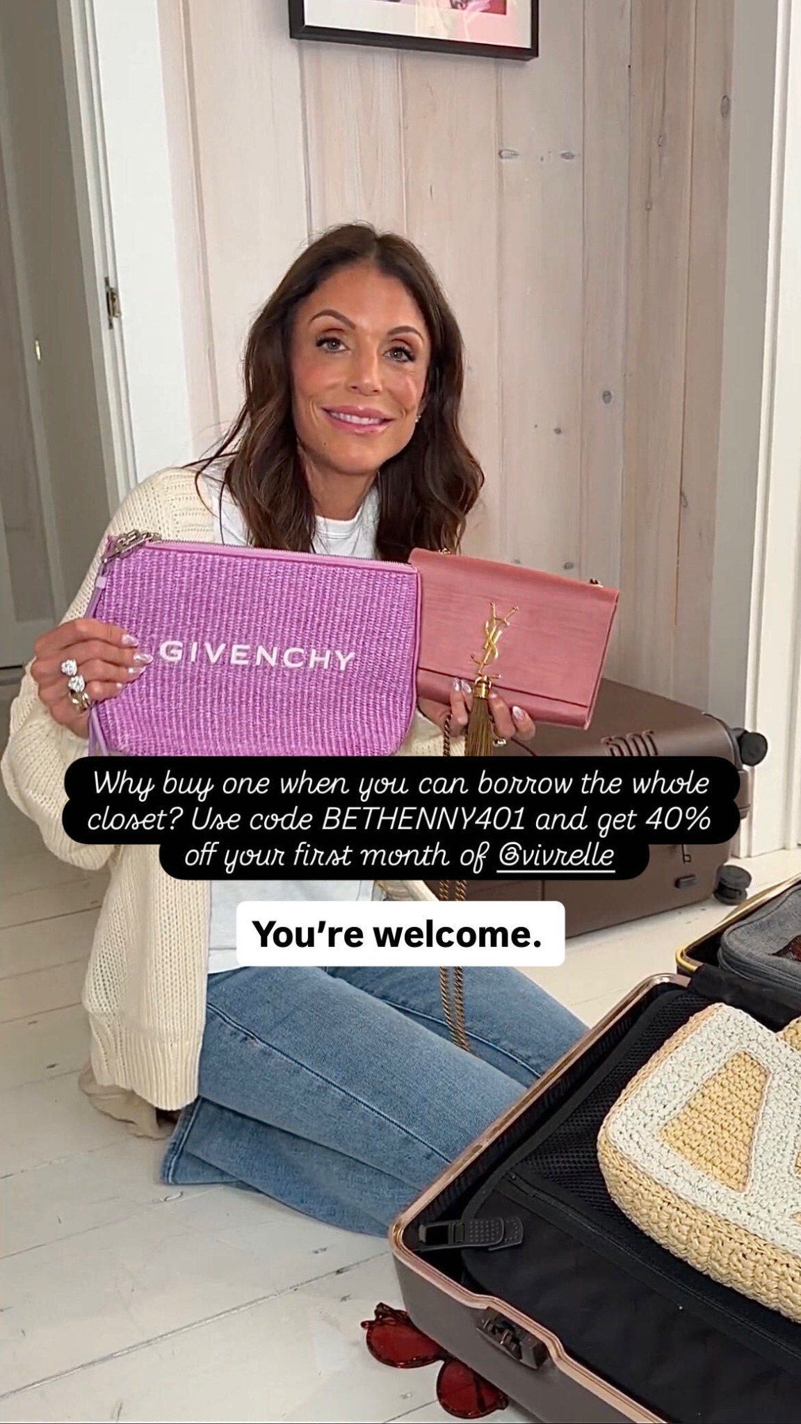 Vivrelle Facebook ad: Use code BETHENNY401 for 40% off your 1st month!