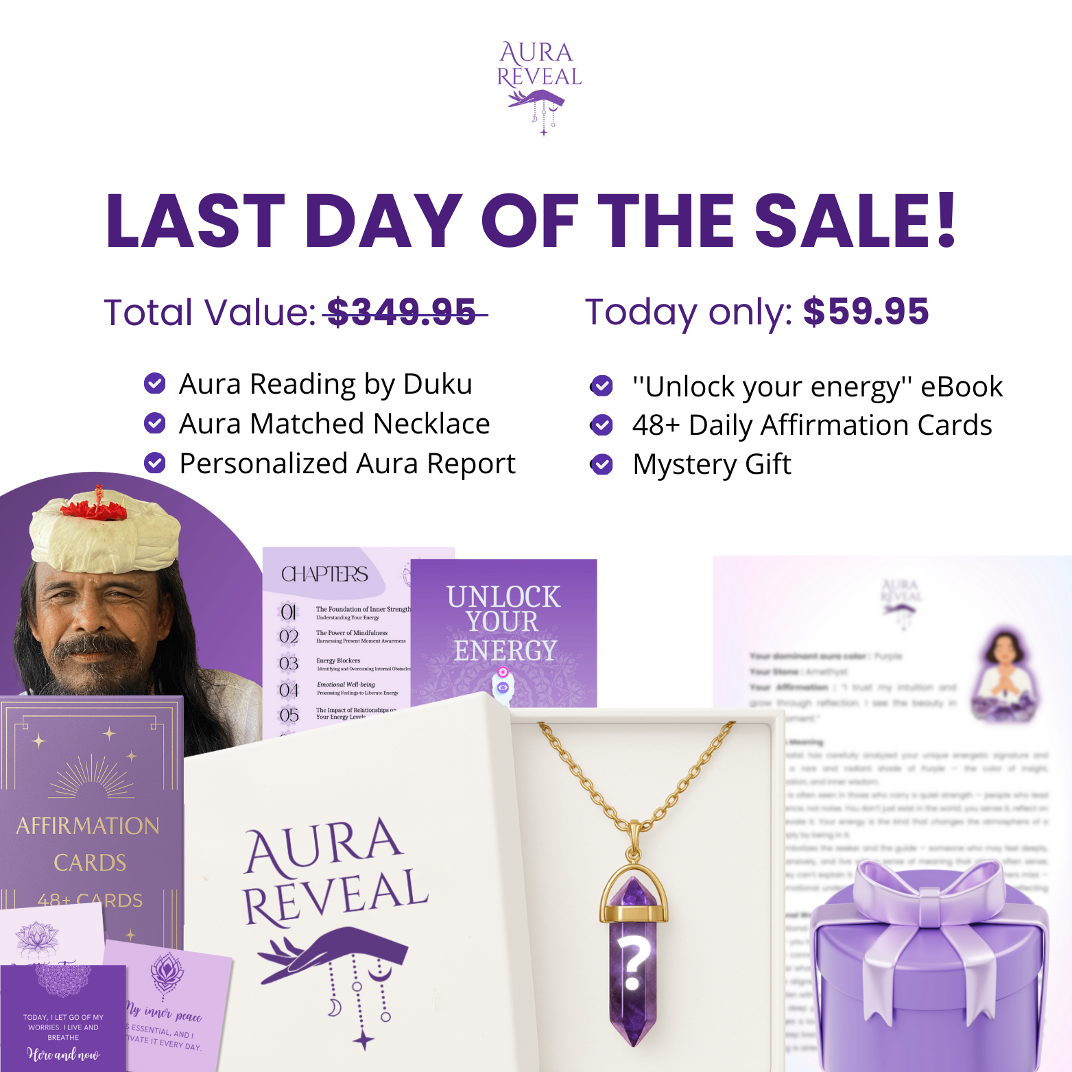 AuraReveal Facebook ad from Feb 1, 2026