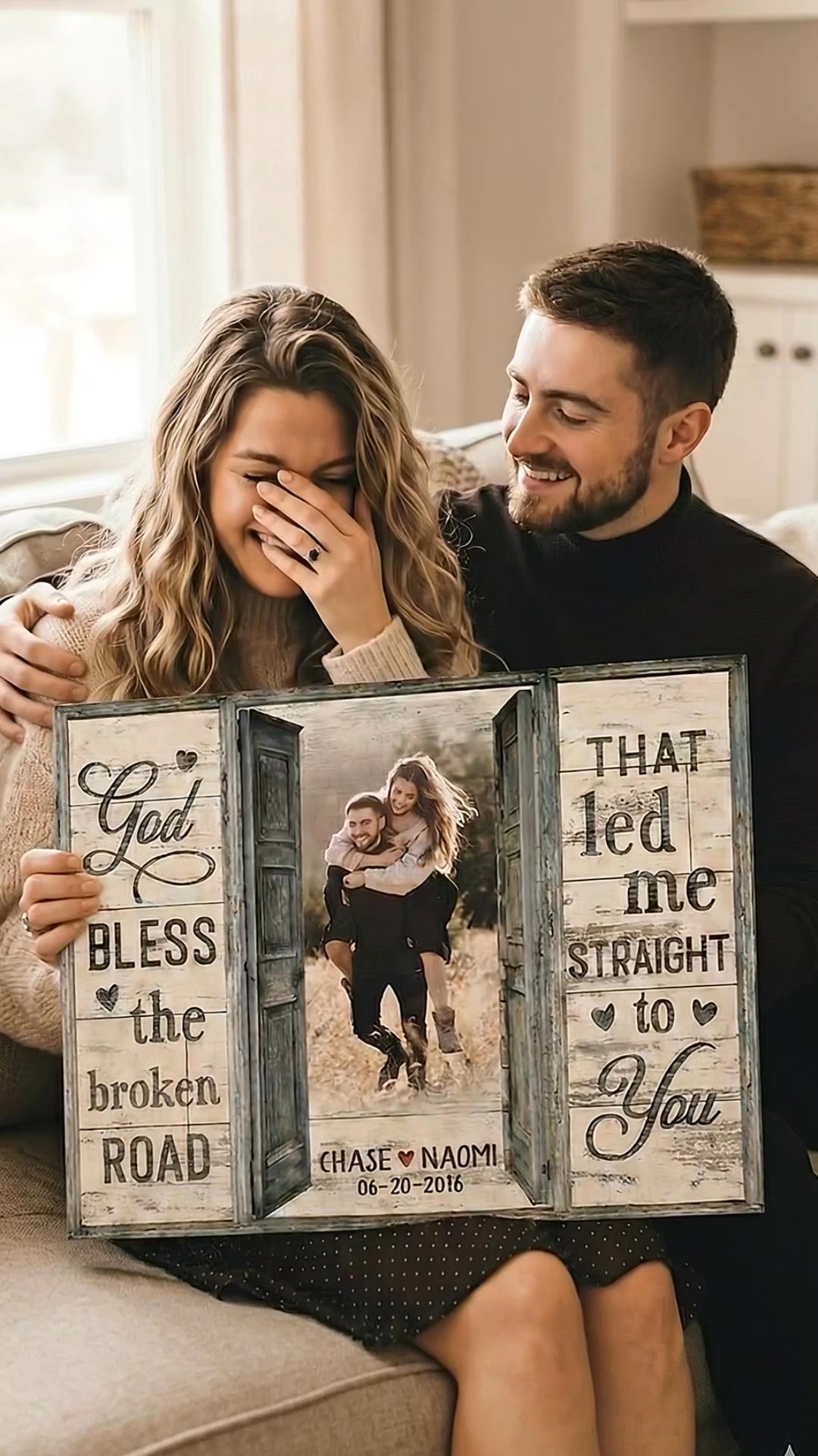 Prints10 Facebook ad: Customize Your Love Story Art