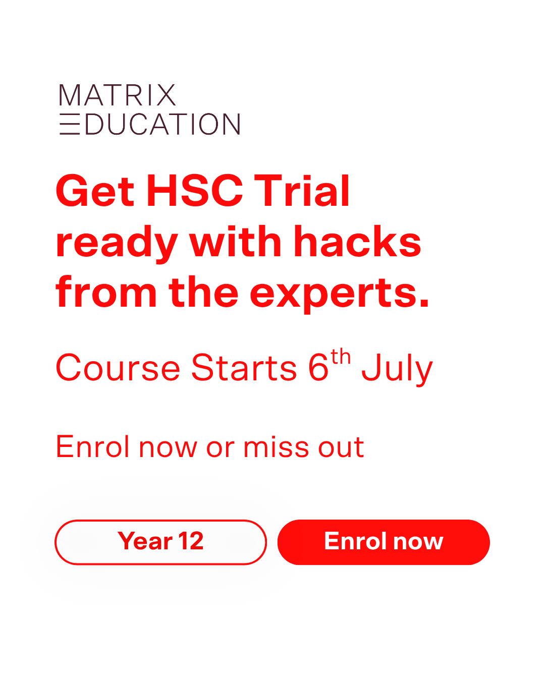 Matrix Education Facebook ad