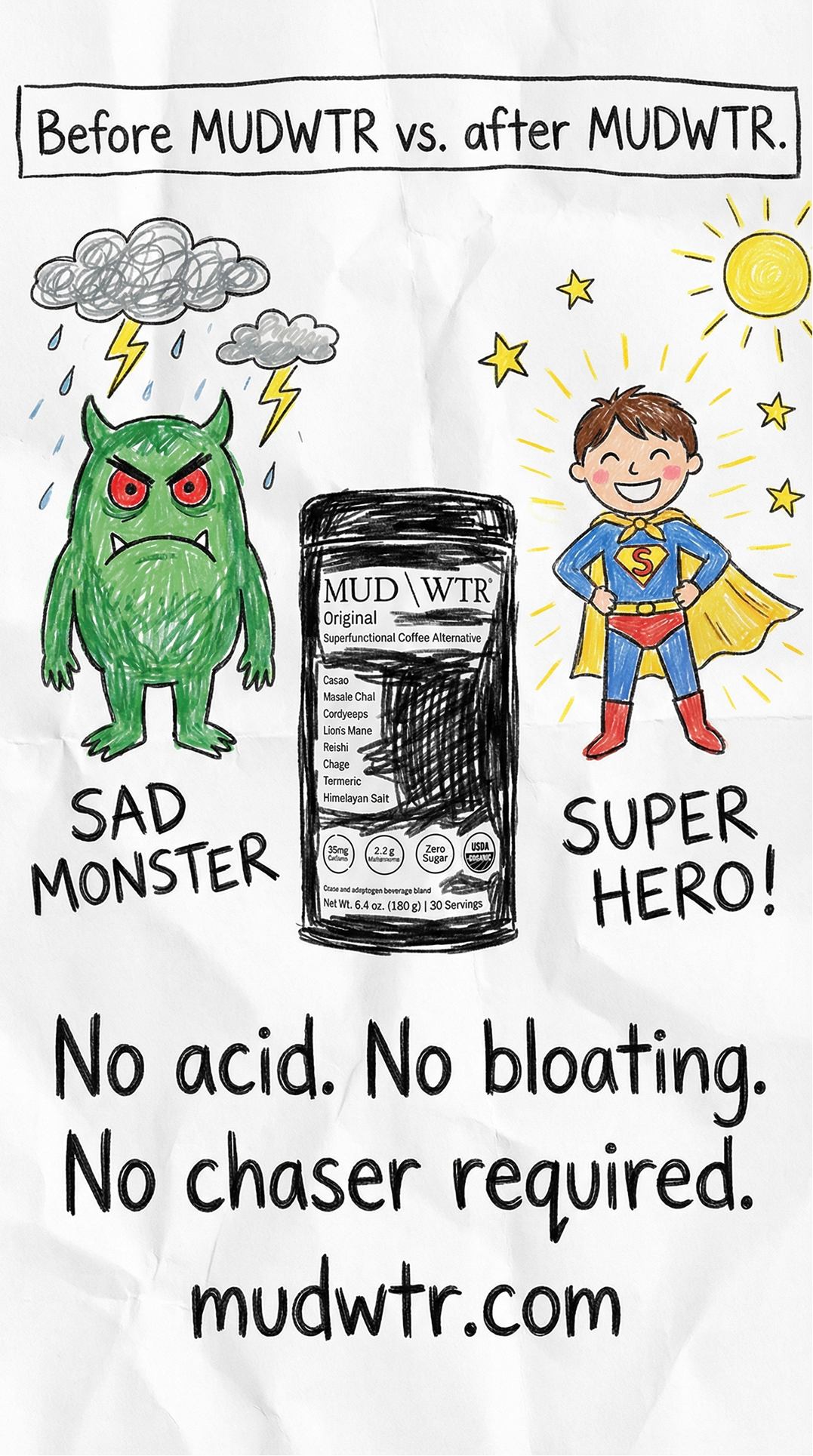 MUD\WTR Facebook ad