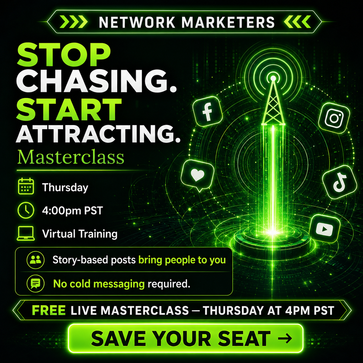 Attraction Marketing Facebook ad