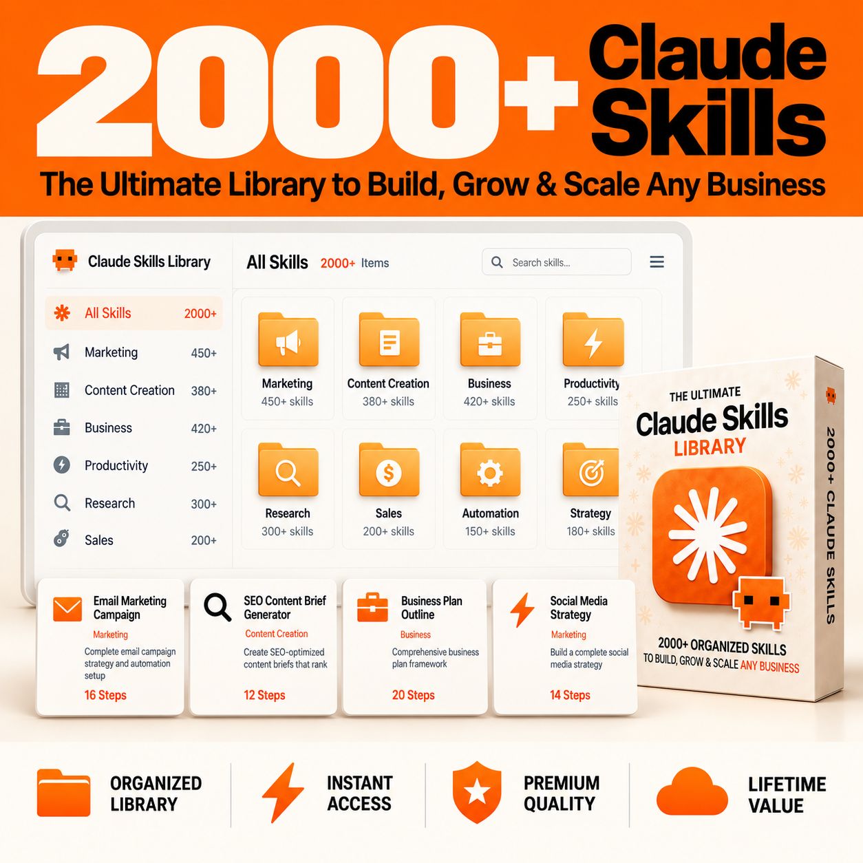 AI Avalanche Facebook ad: Unlock Claude’s Full Power with 2,000+ Ready Skills