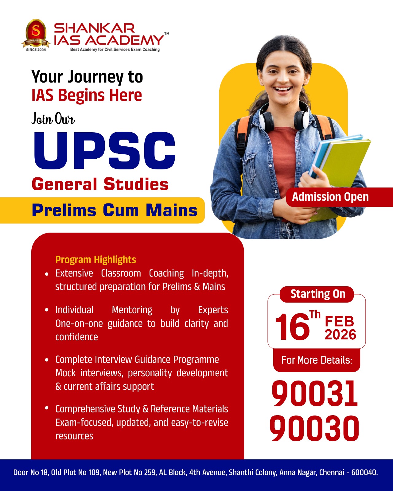 Shankar IAS Academy Facebook ad