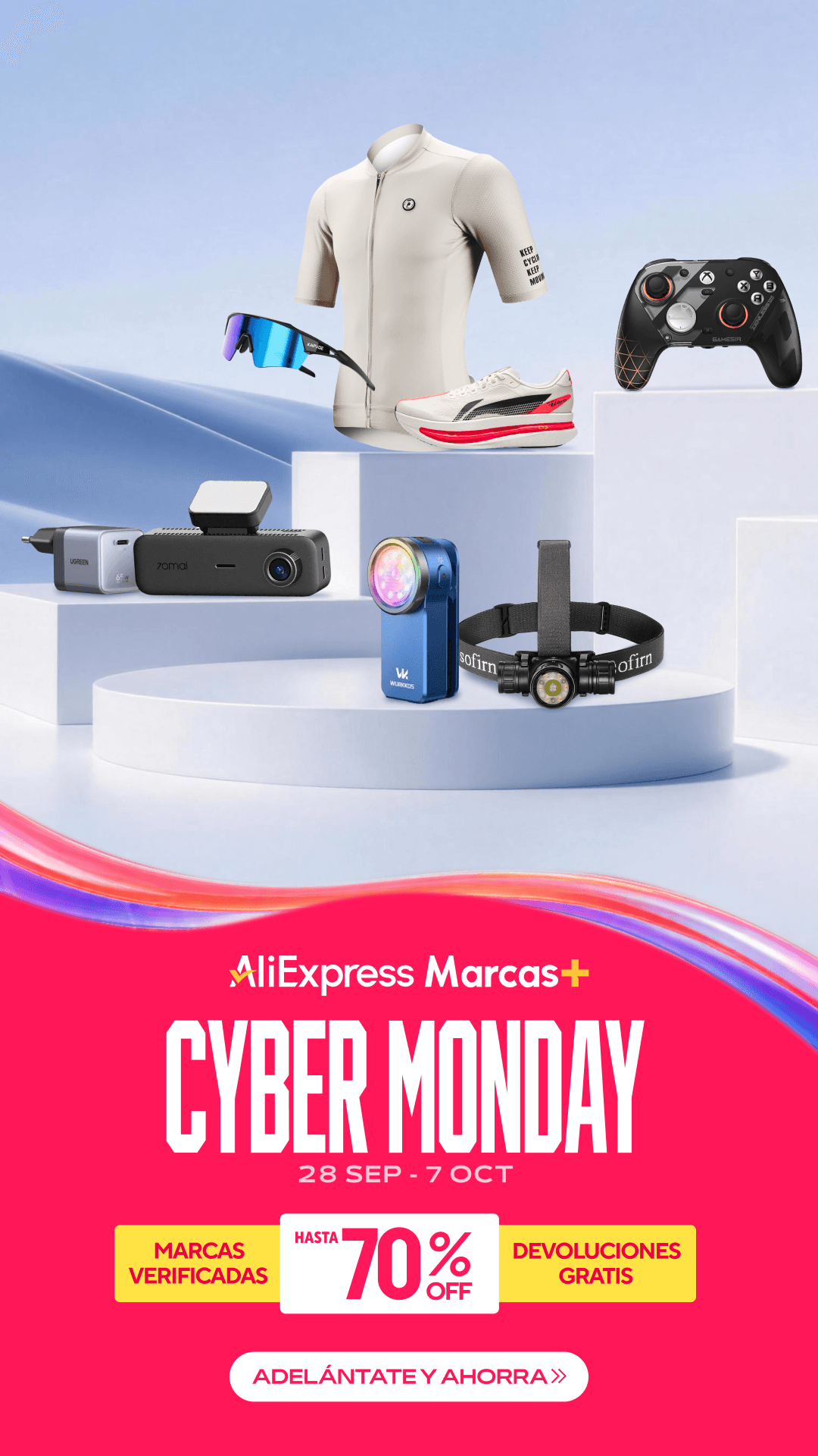 AliExpress Facebook ad: Hasta 70% OFF en marcas verificadas