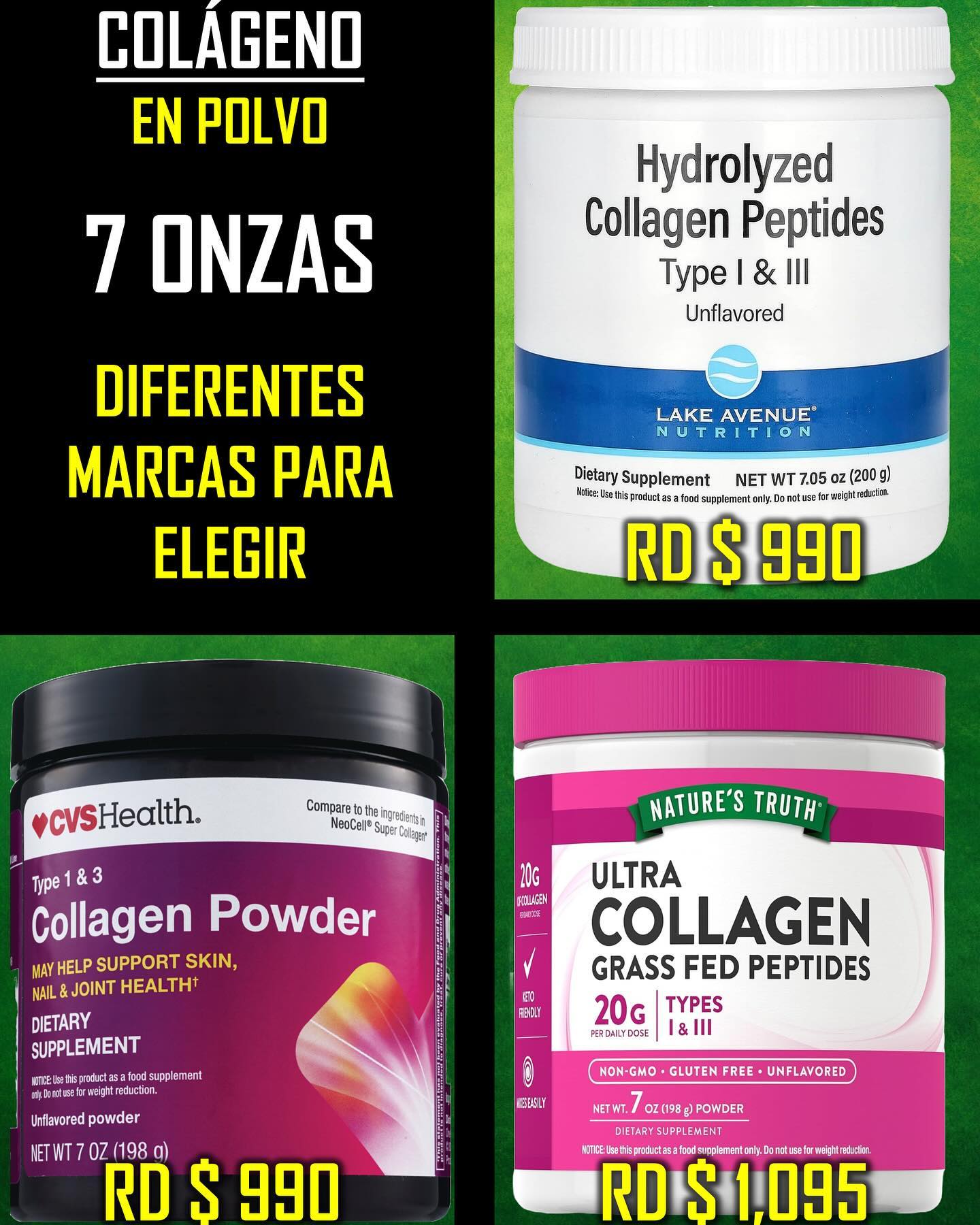 meshysuplementos Facebook ad: COLÁGENOS EN POLVO, 7 ONZAS.