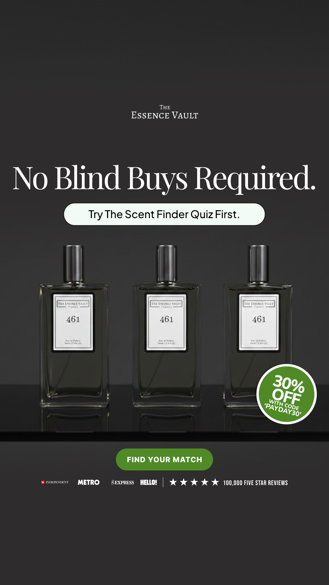 The Essence Vault Facebook ad