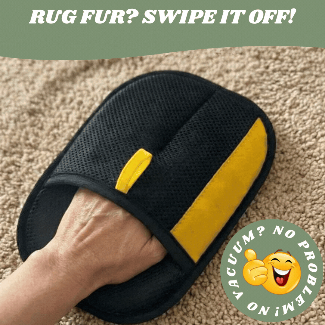 doux paws Facebook ad: Rug Fur? Swipe It Off.