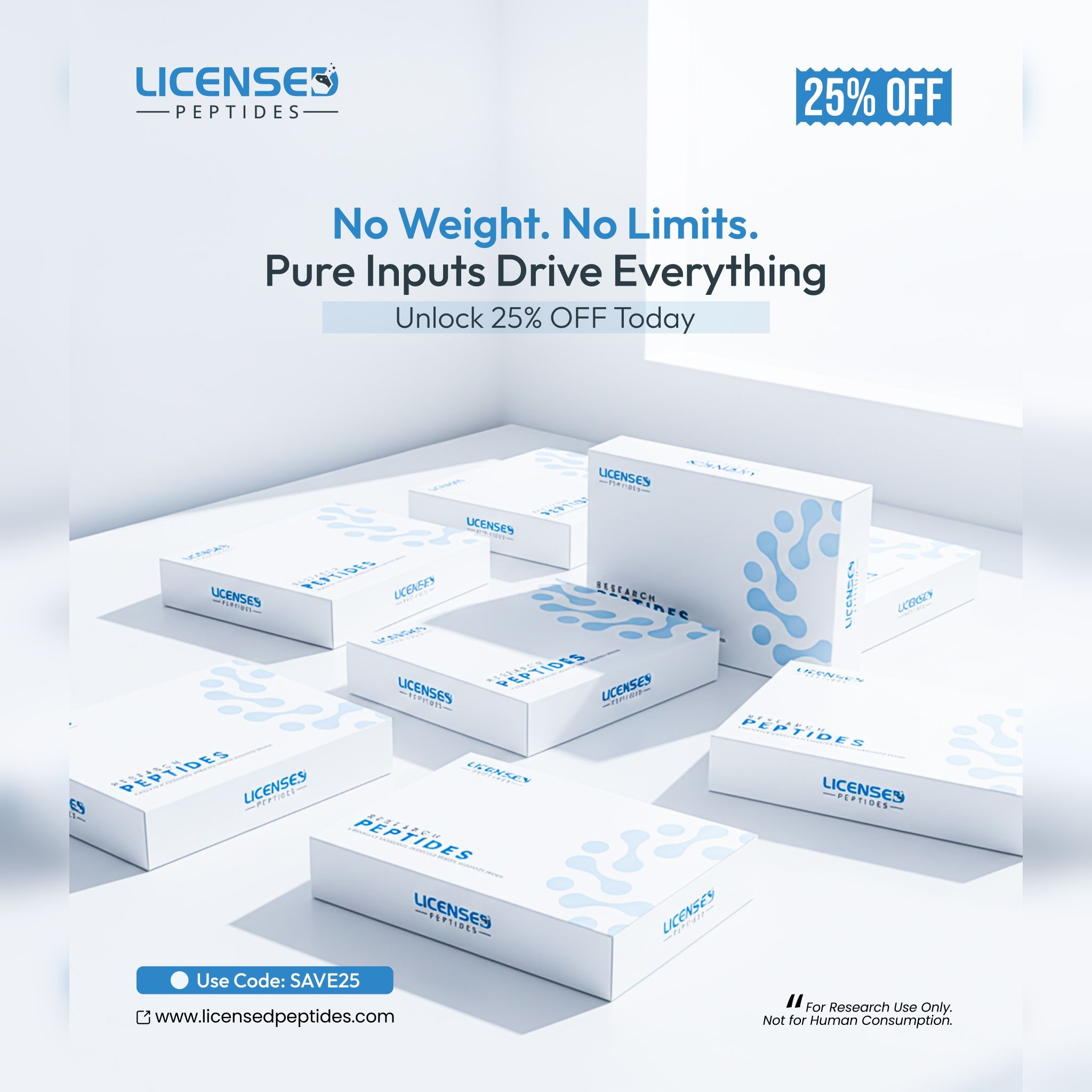 Licensed Peptides Research Journal Facebook ad from May 8, 2026