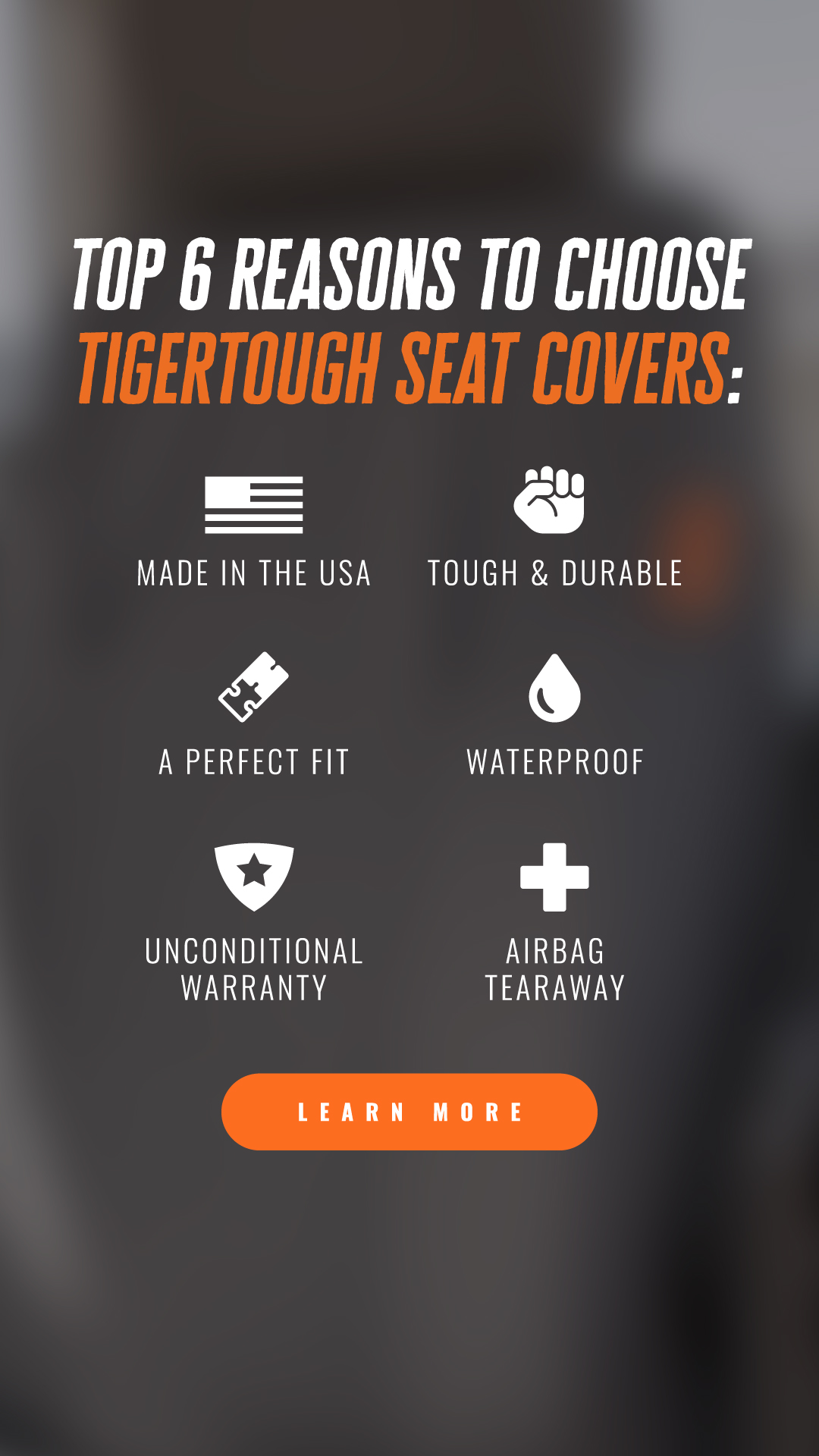 TigerTough Seat Covers Facebook ad